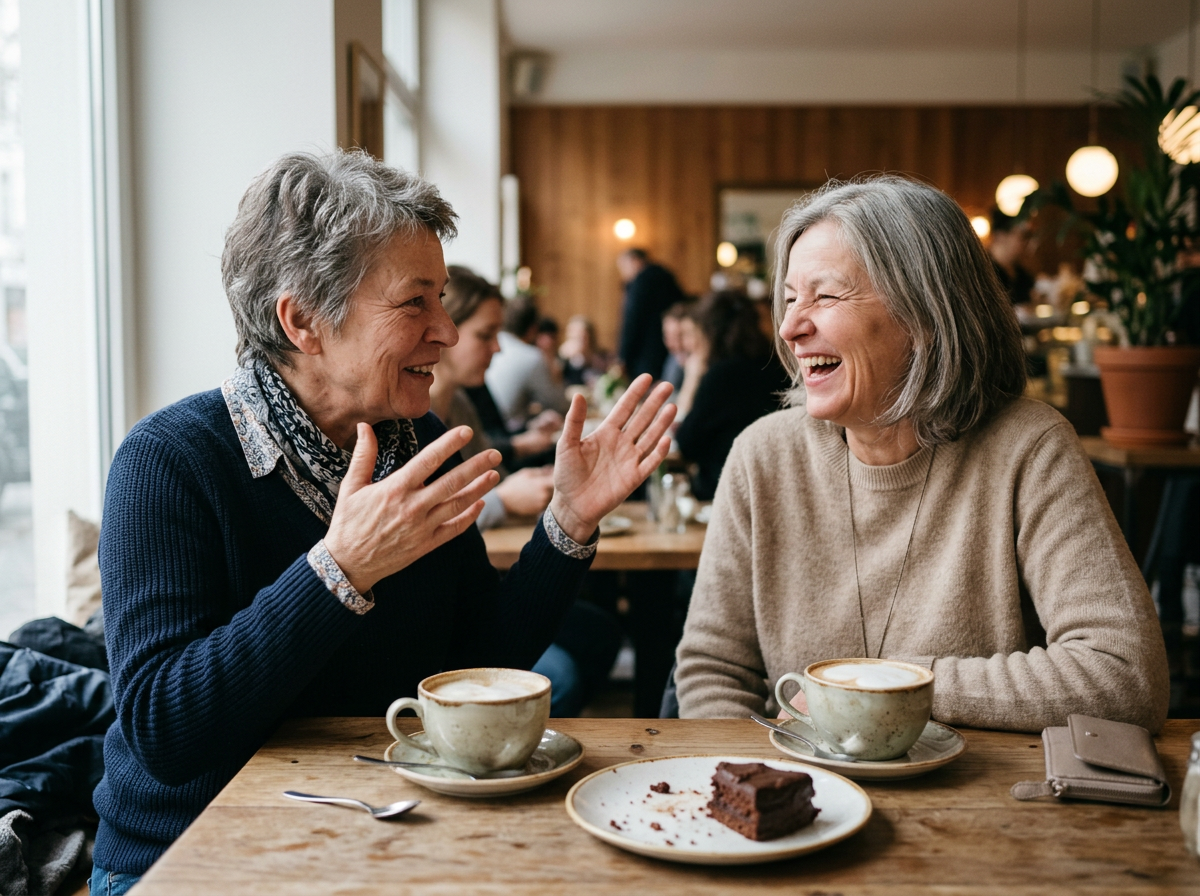 Freundinnen im Café